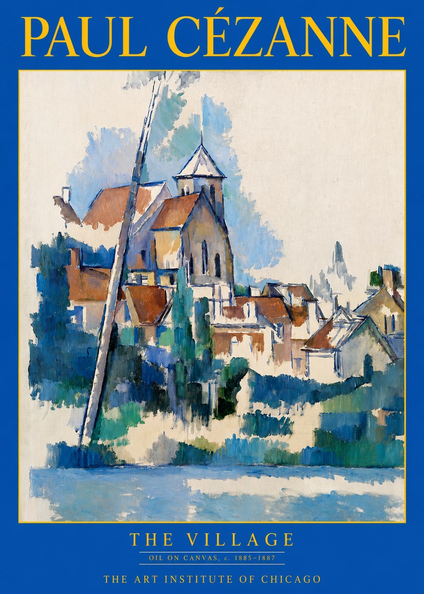Paul Cézanne The Village II No2 - Juliste
