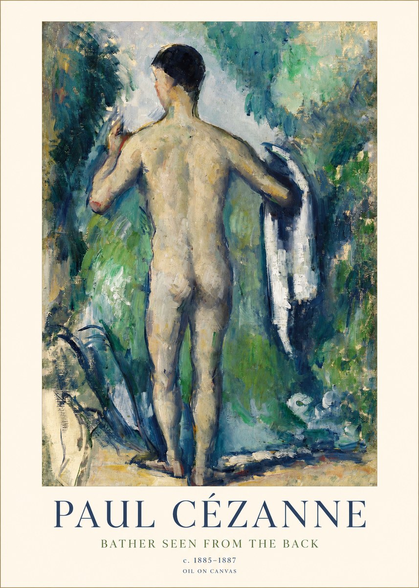 Paul Cézanne Bather Seen from the Back No1 - Juliste