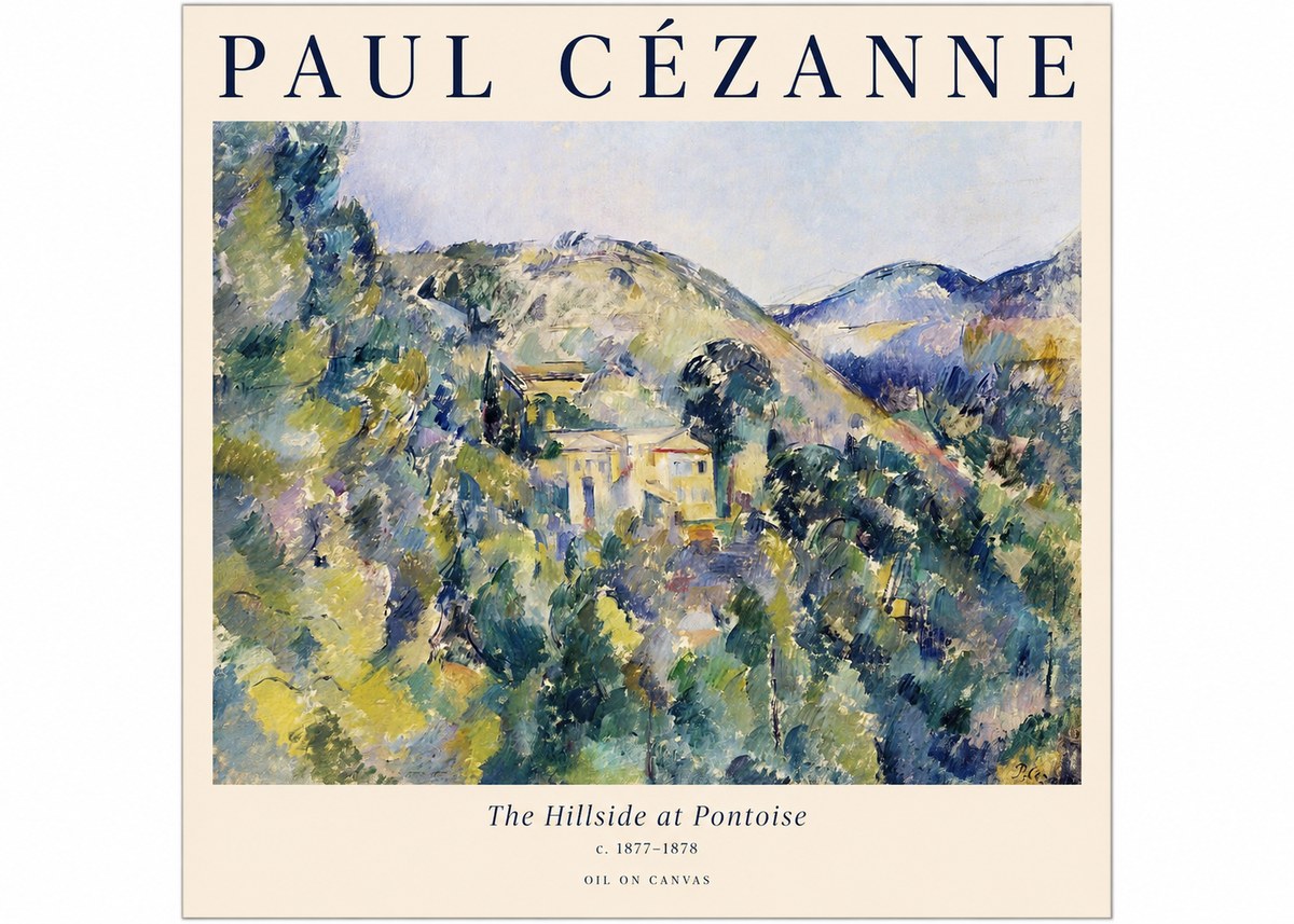 Paul Cézanne The Hillside at Pontoise No1 - Juliste