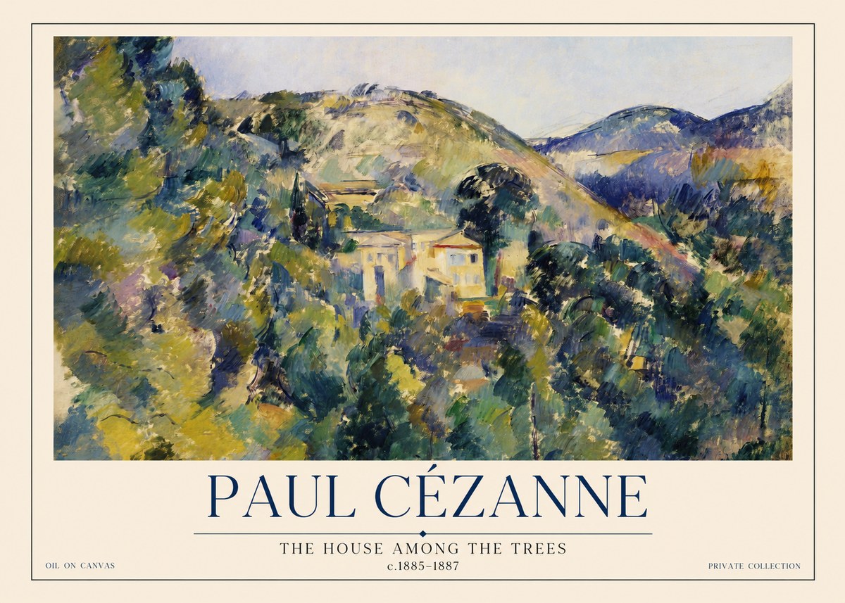 Paul Cézanne The Hillside at Pontoise No2 - Juliste