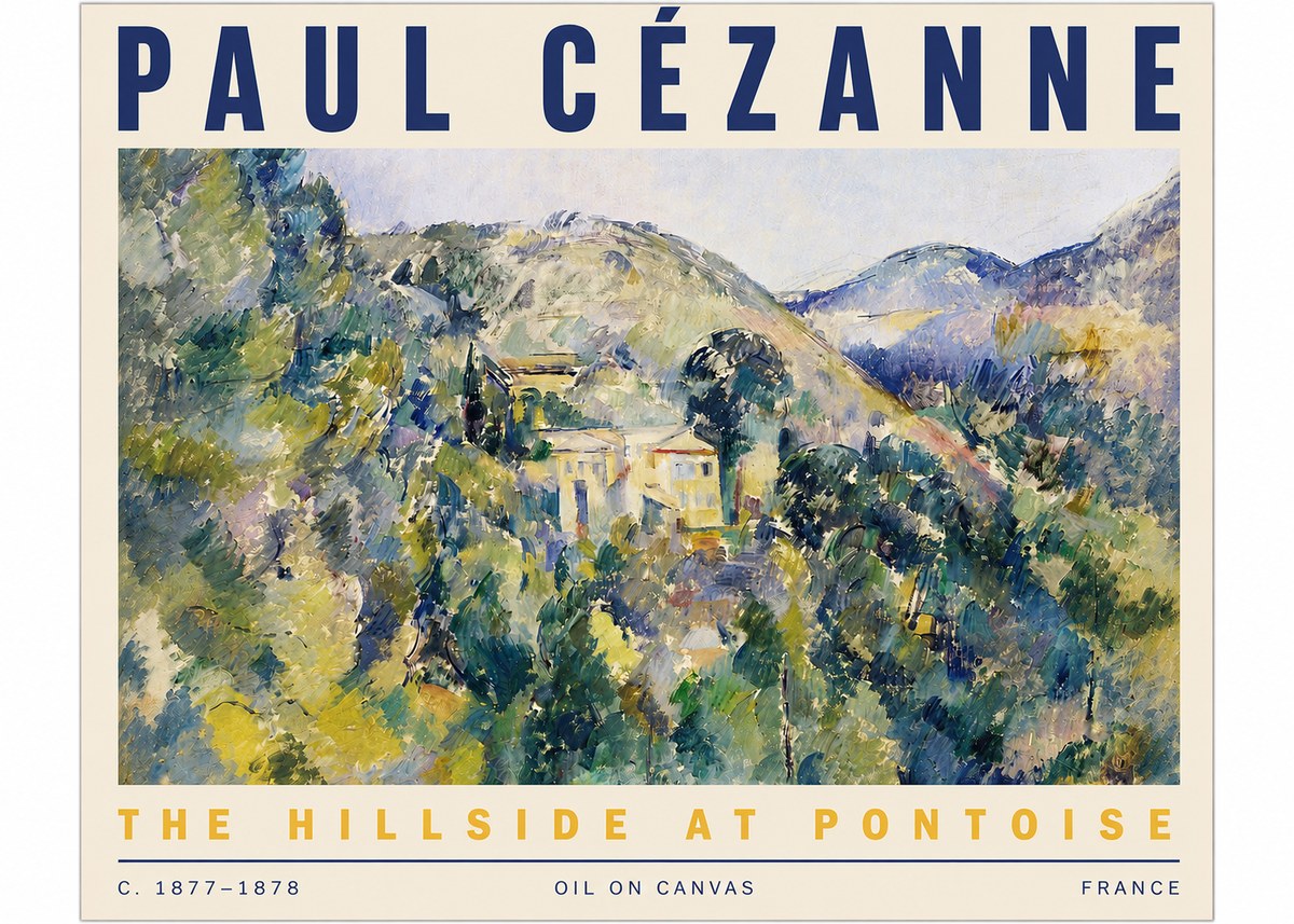 Paul Cézanne The Hillside at Pontoise No5 - Juliste