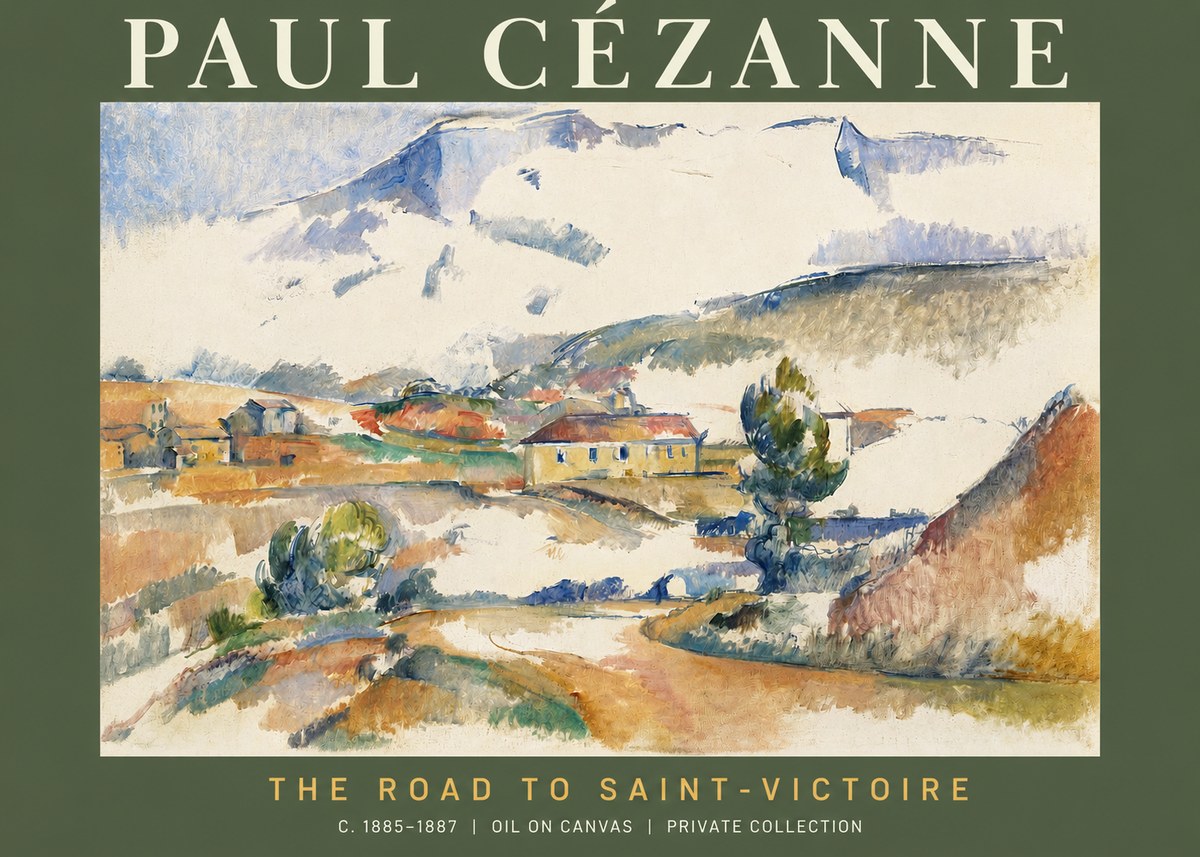 Paul Cézanne The Road to Saint-victoire No2 - Juliste