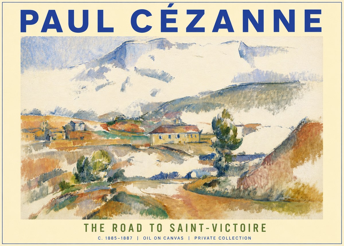 Paul Cézanne The Road to Saint-victoire No3 - Juliste