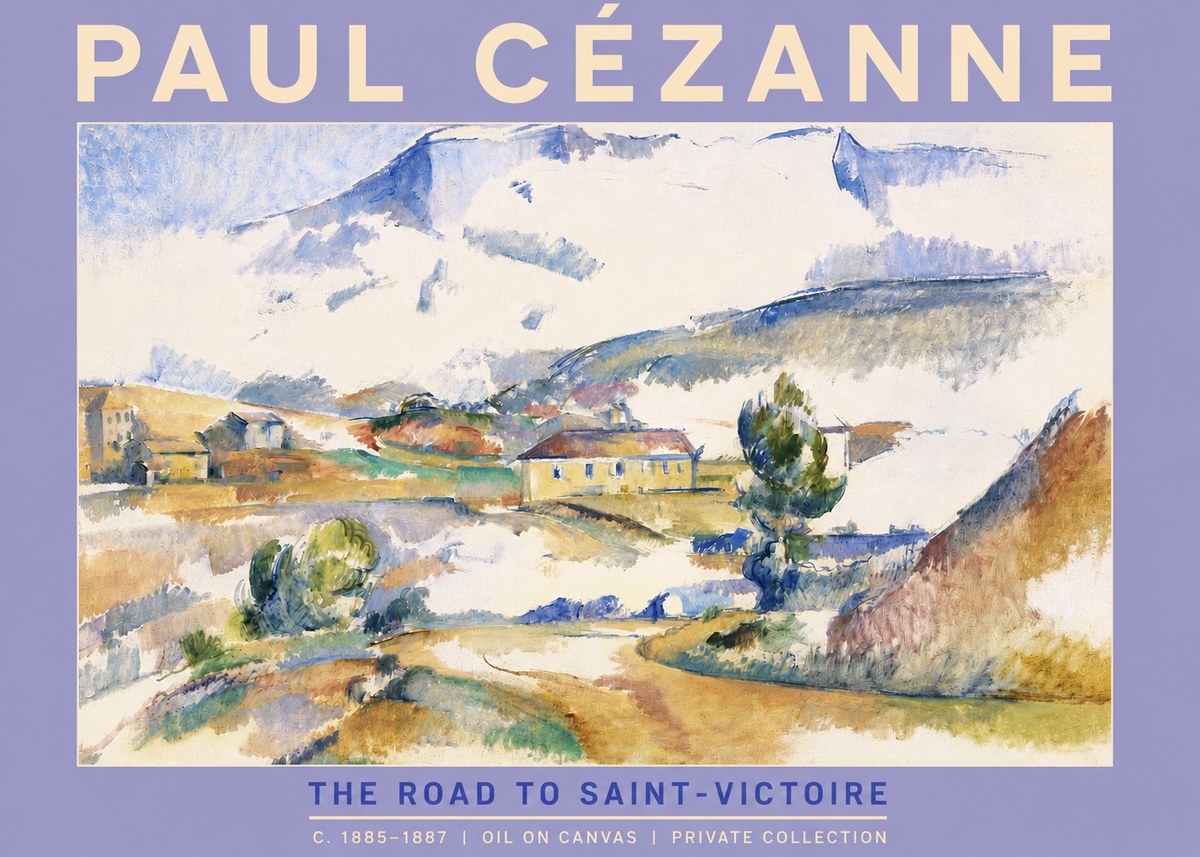 Paul Cézanne The Road to Saint-victoire No4 - Juliste