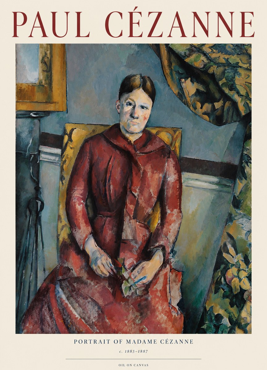 Paul Cézanne Portrait of Madame Cézanne II No1 - Juliste