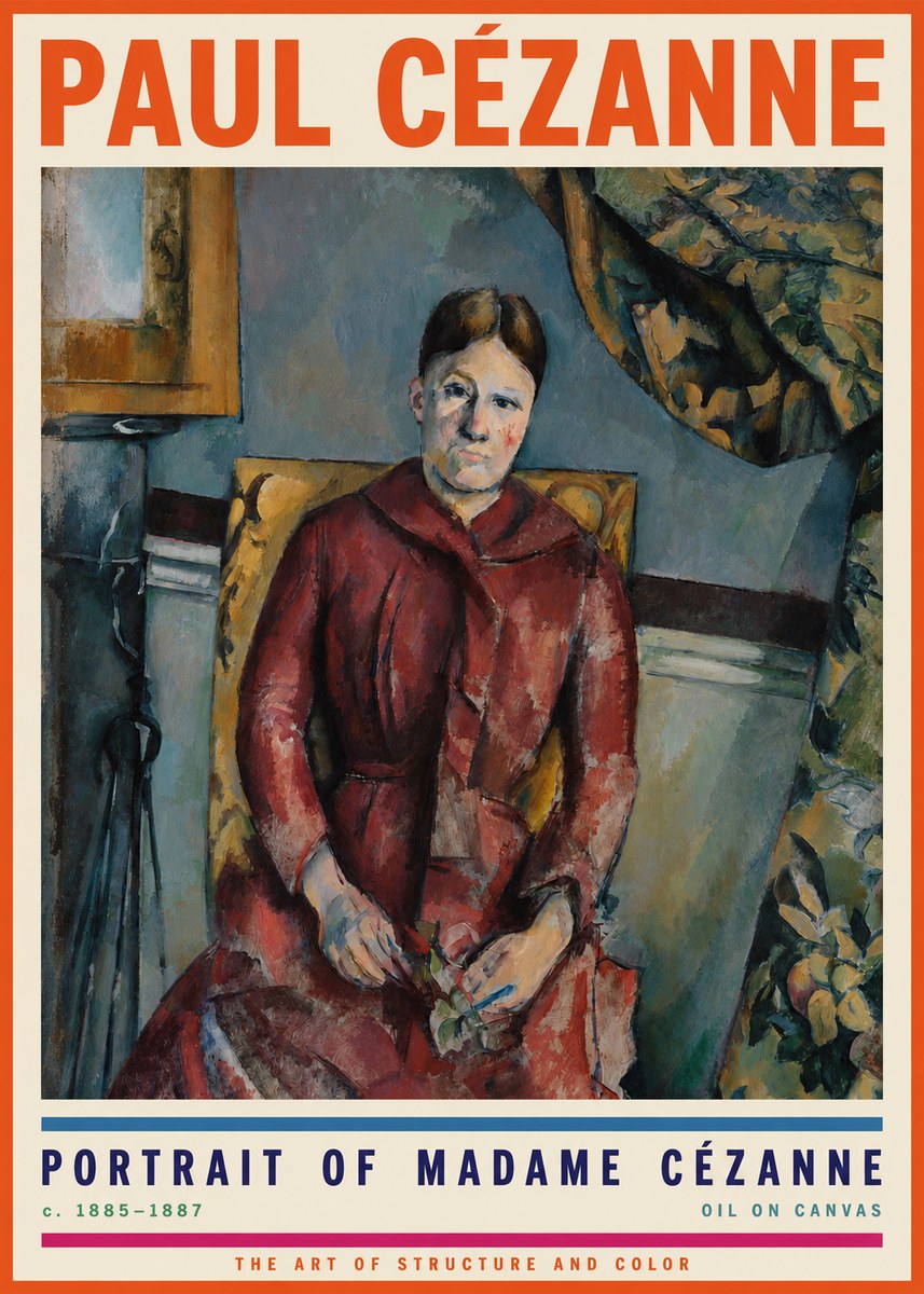 Paul Cézanne Portrait of Madame Cézanne II No2 - Juliste