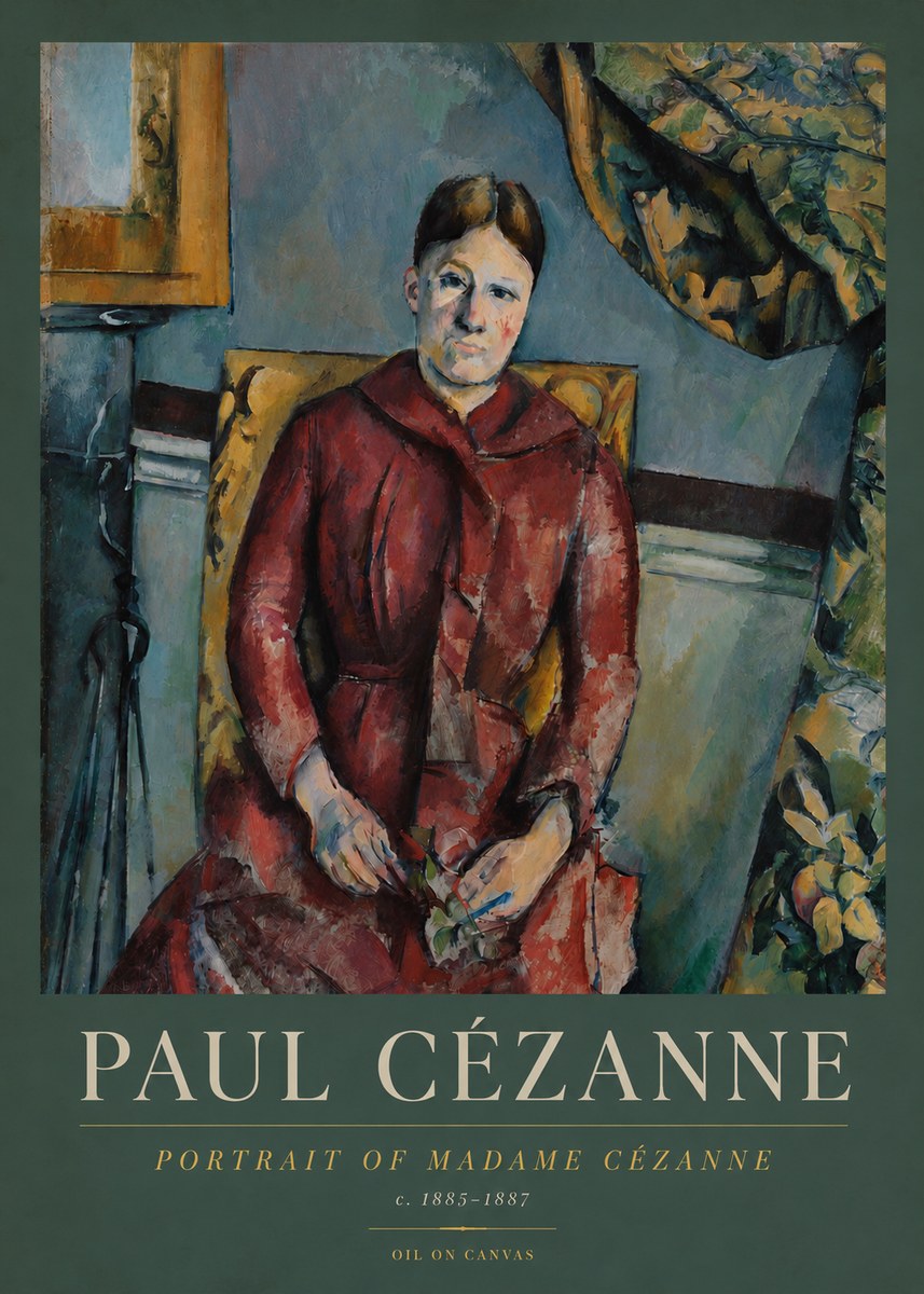 Paul Cézanne Portrait of Madame Cézanne II No3 - Juliste