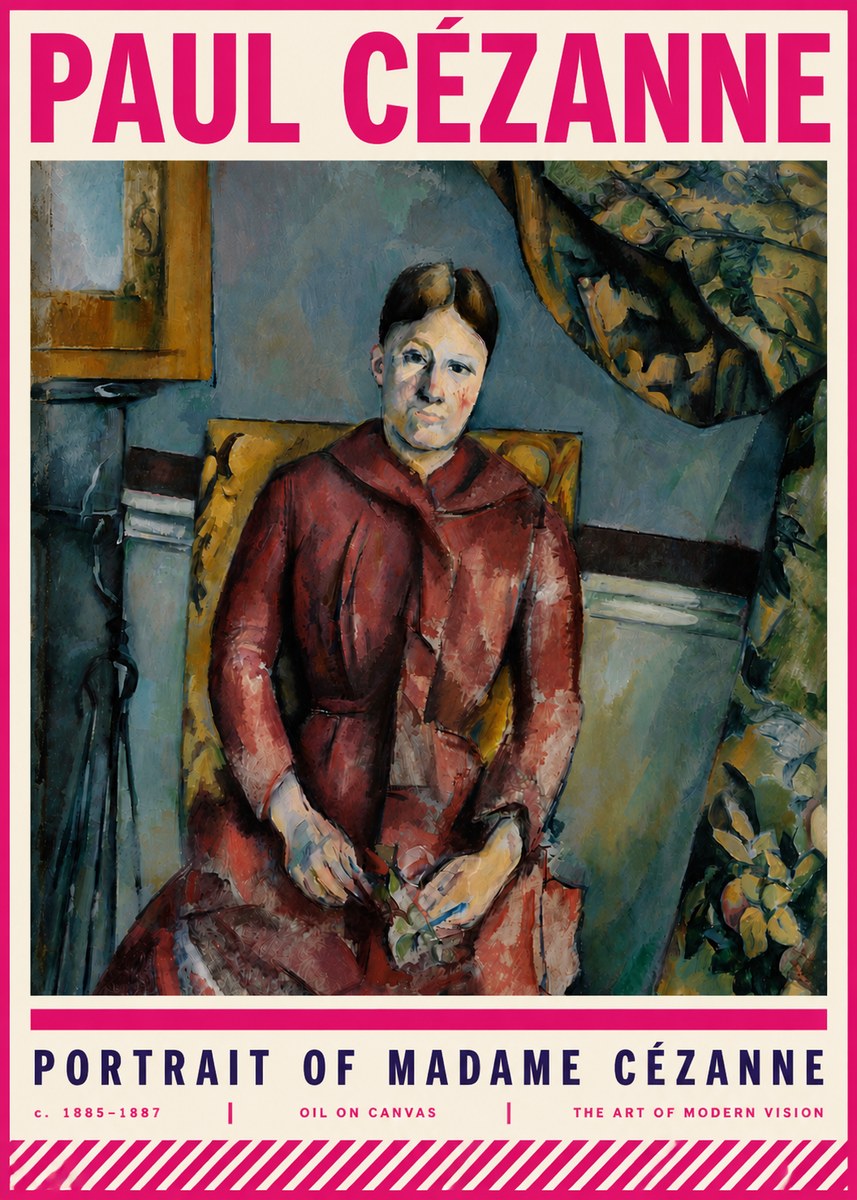 Paul Cézanne Portrait of Madame Cézanne II No4 - Juliste