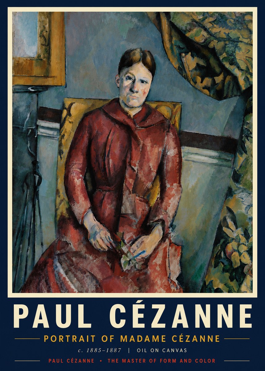 Paul Cézanne Portrait of Madame Cézanne II No5 - Juliste