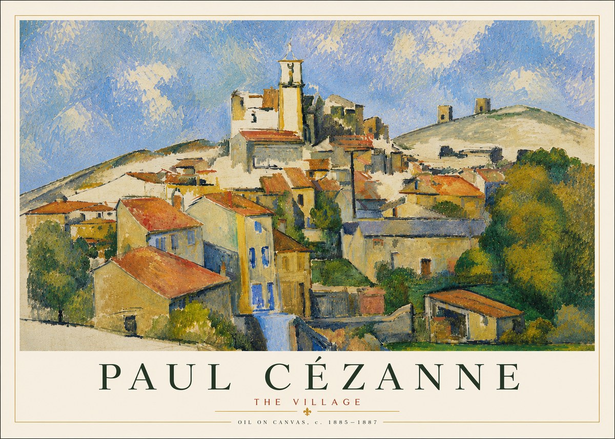 Paul Cézanne The Village III No5 - Juliste