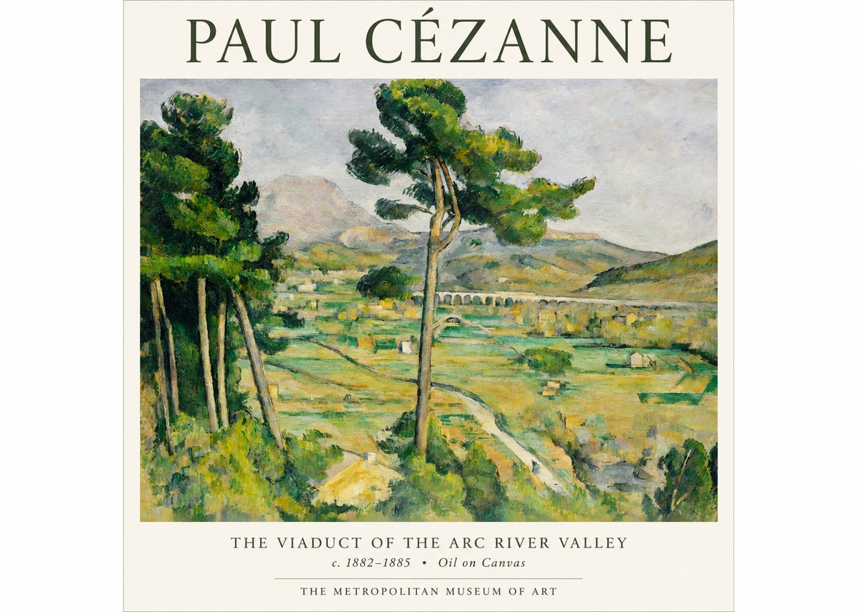Paul Cézanne The Viaduct of the Arc River Valley No1 - Juliste