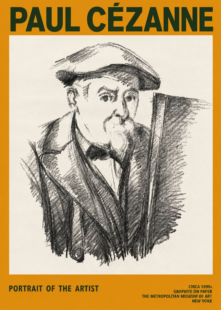 Paul Cézanne Portrait of the Artist III No2 - Juliste
