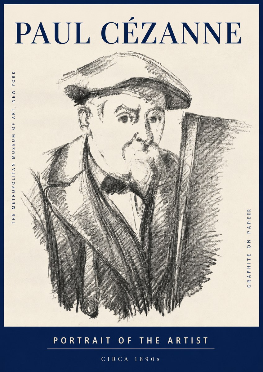 Paul Cézanne Portrait of the Artist III No3 - Juliste