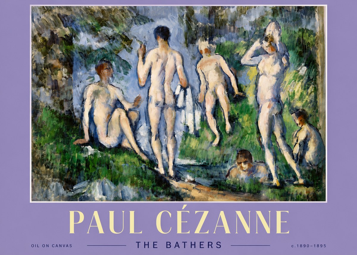 Paul Cézanne The Bathers No4 - Juliste