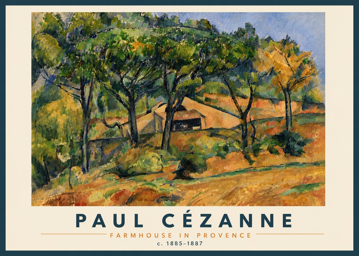 Paul Cézanne Farmhouse in Provence No5 - Juliste