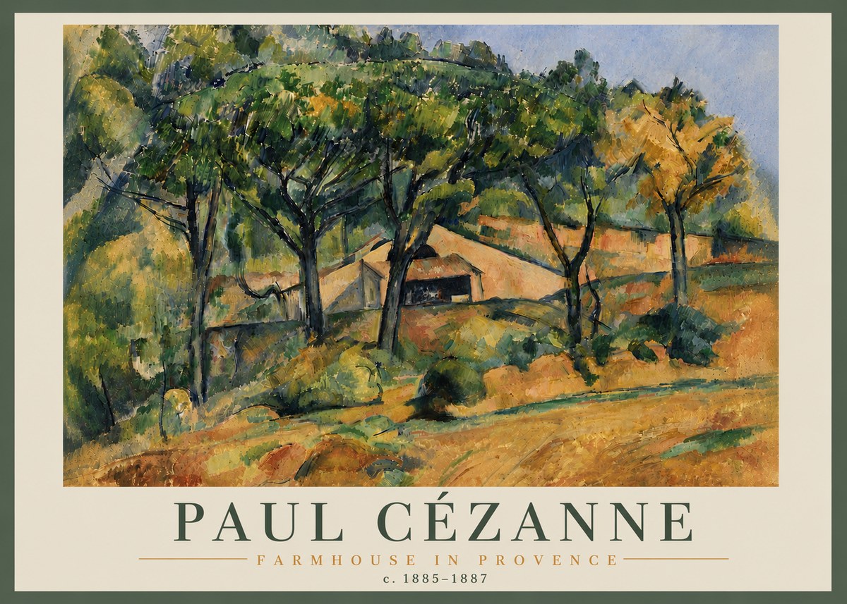 Paul Cézanne Farmhouse in Provence No6 - Juliste