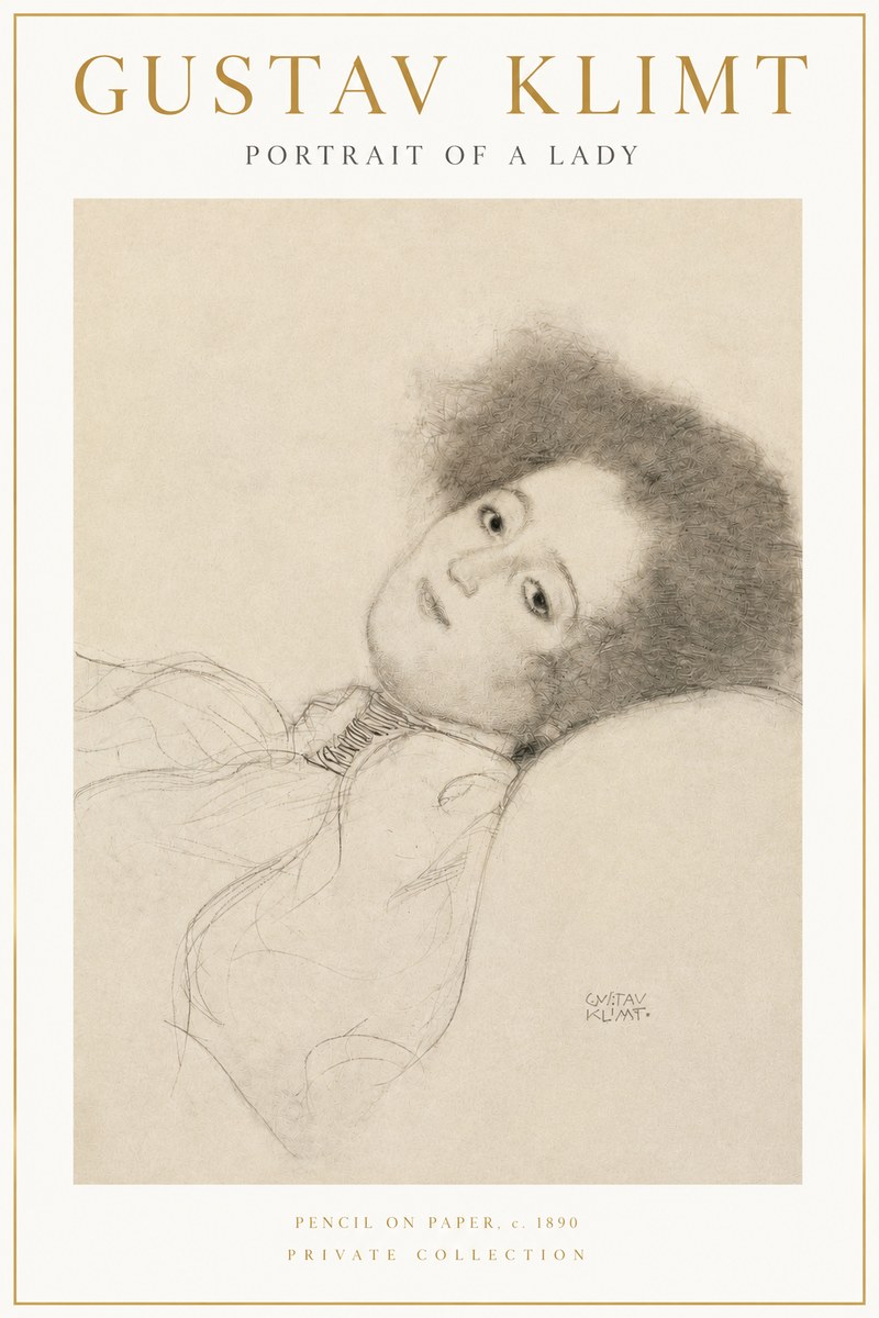 Klimt Portrait of a Lady No3 - Juliste