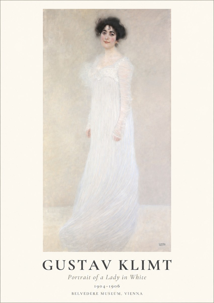 Klimt Portrait of a Lady in White No1 - Juliste