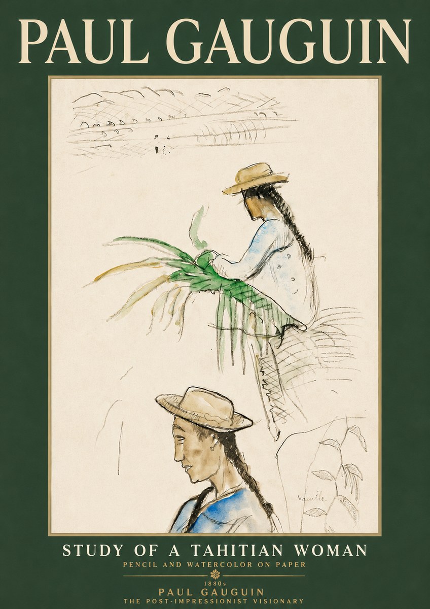 Paul Gauguin Study of a Tahitian Woman I No4 - Juliste