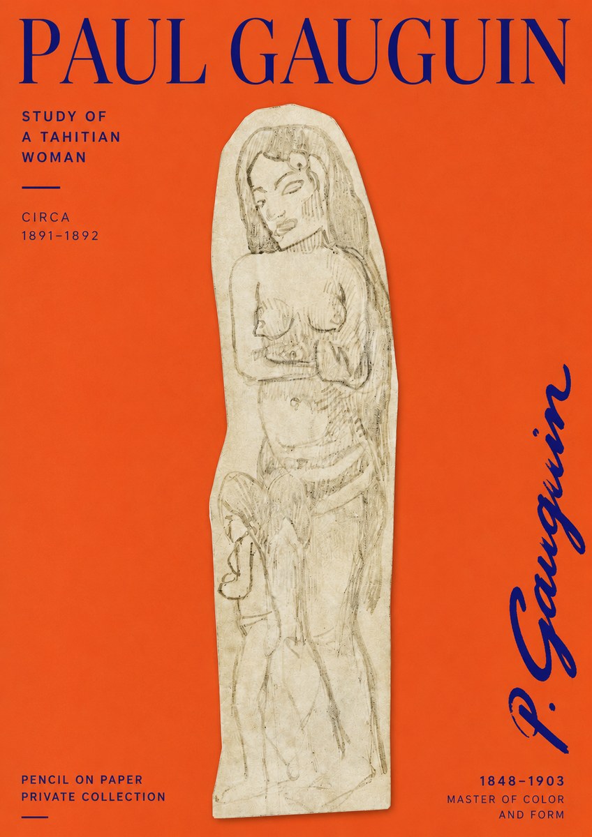 Paul Gauguin Study of a Tahitian Woman II No2 - Juliste