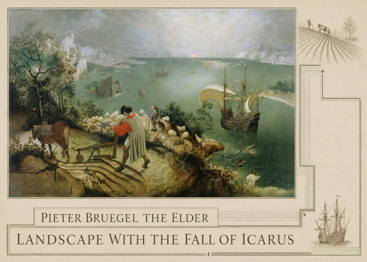 Pieter Bruegel Landscape with the Fall of Icarus I No3 - Juliste
