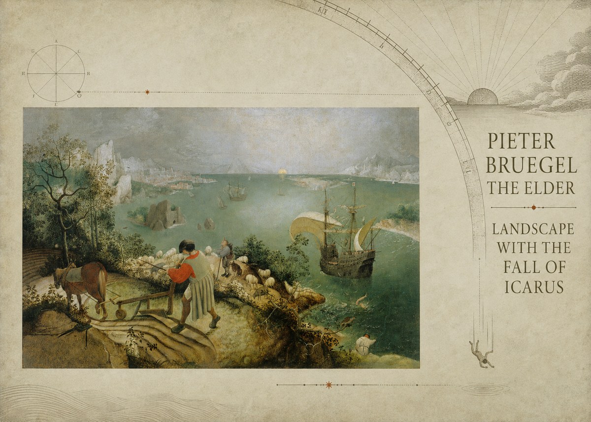 Pieter Bruegel Landscape with the Fall of Icarus I No6 - Juliste