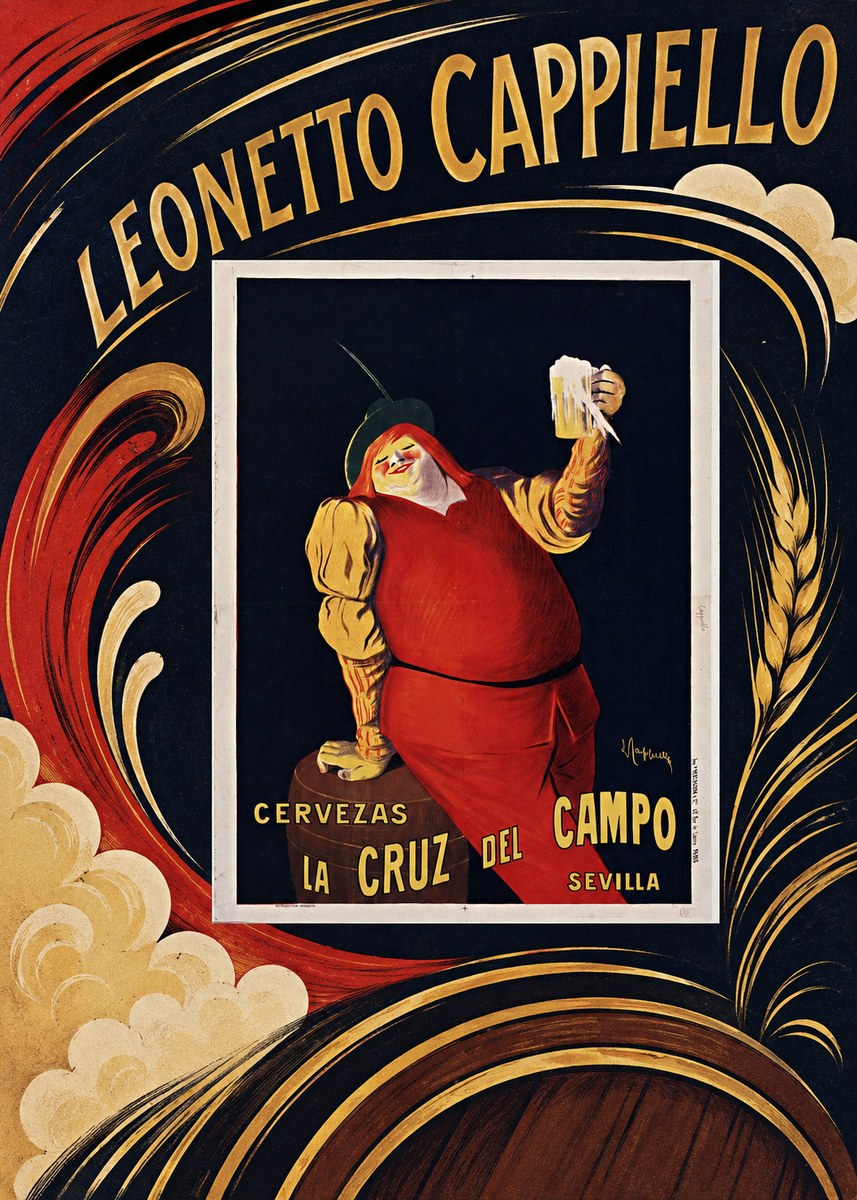 Leonetto Cappiello Cervezas La Cruz Del Campo No4 - Juliste