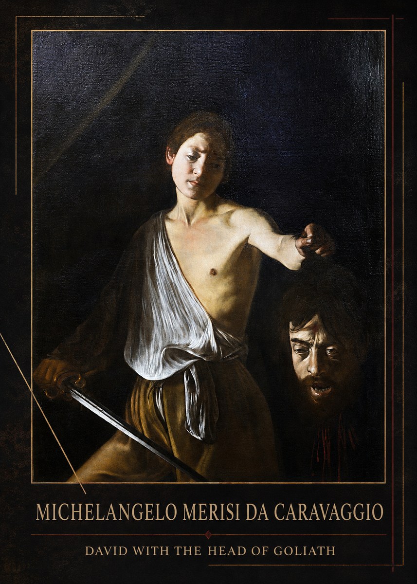 Michelangelo Merisi da Caravaggio David with the Head of Goliath II No1 - Juliste
