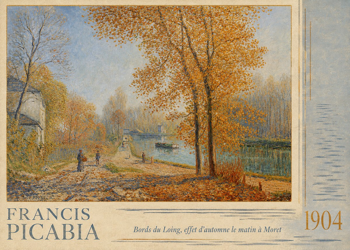 Francis Picabia Bords Du Loing, Effet D'automne Le Matin À Moret No4 - Juliste
