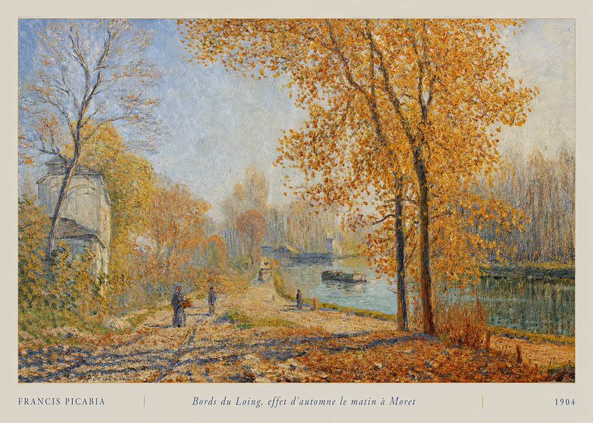 Francis Picabia Bords Du Loing, Effet D'automne Le Matin À Moret No5 - Juliste