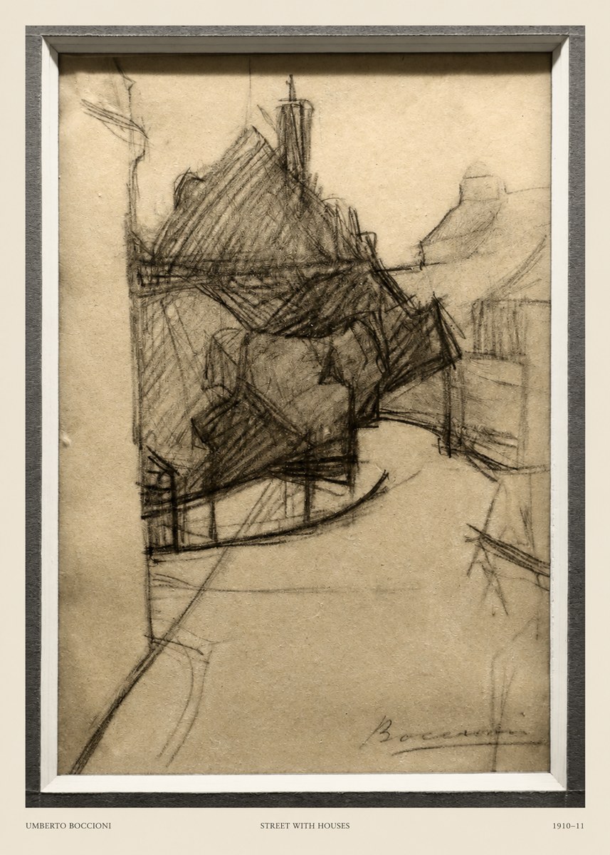 Umberto Boccioni Street with Houses No6 - Juliste