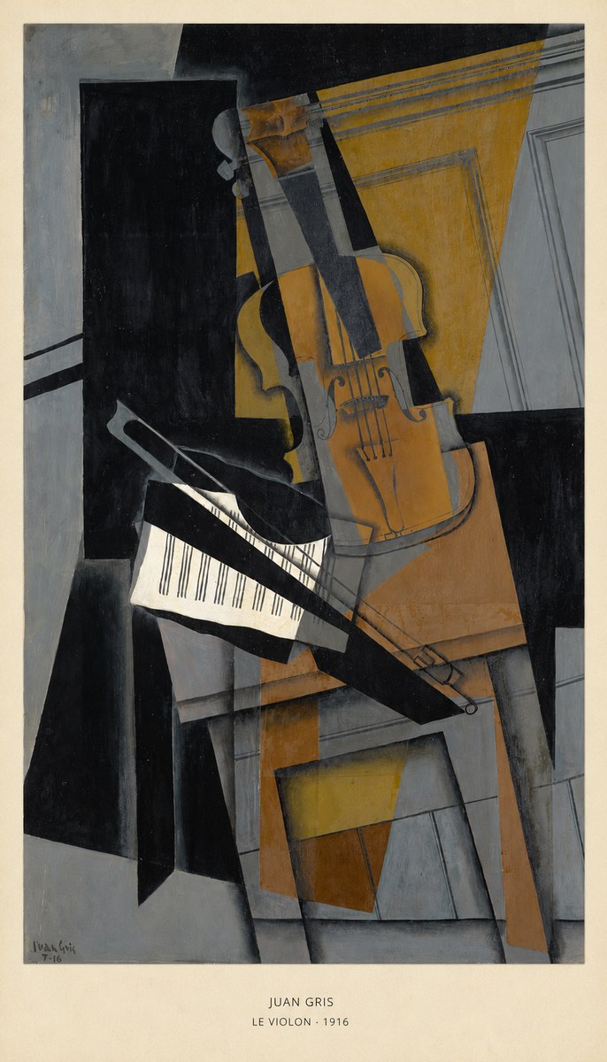 Juan Gris Le Violon No5 - Juliste