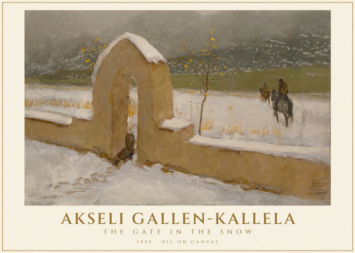 Akseli Gallen-Kallela The Gate in the Snow No1 - Juliste