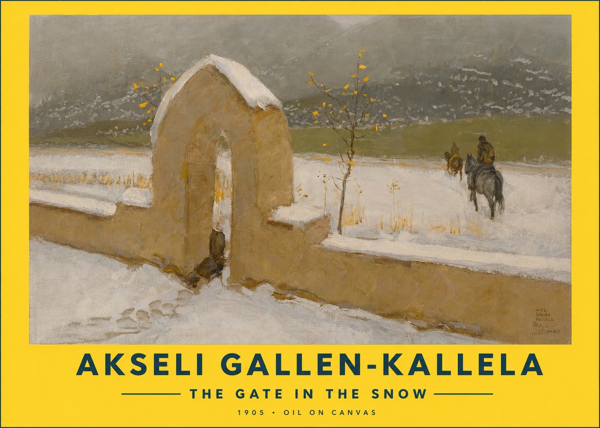 Akseli Gallen-Kallela The Gate in the Snow No2 - Juliste