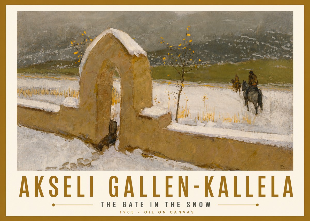 Akseli Gallen-Kallela The Gate in the Snow No6 - Juliste