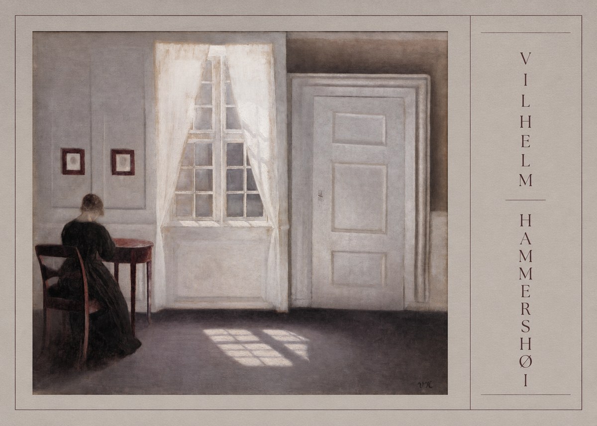 Vilhelm Hammershøi Interior with a Woman from the Back No2 - Juliste