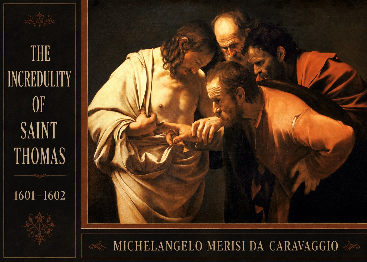 Michelangelo Merisi da Caravaggio The Incredulity of Saint Thomas II No2 - Juliste