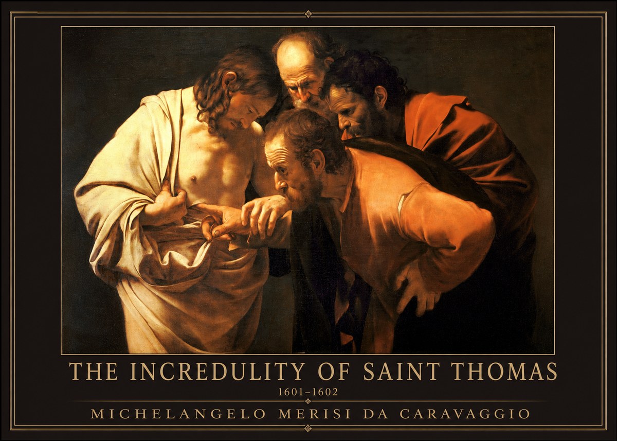 Michelangelo Merisi da Caravaggio The Incredulity of Saint Thomas II No4 - Juliste
