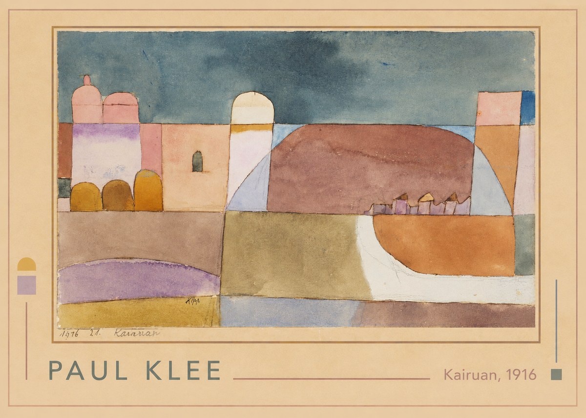 Paul Klee Kairuan, 1916 No1 - Juliste