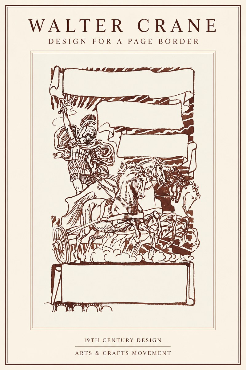 Walter Crane Design for a Page Border No1 - Juliste