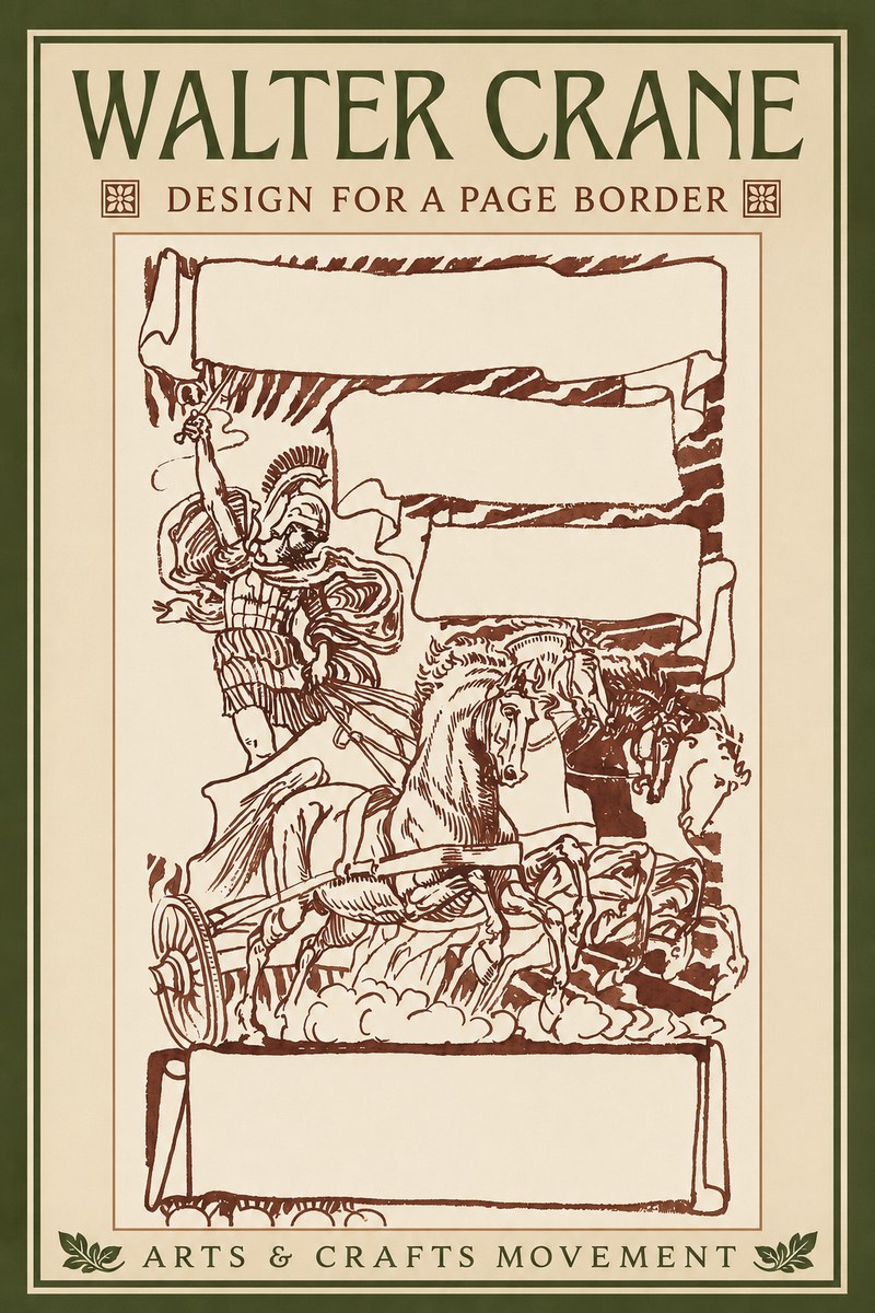 Walter Crane Design for a Page Border No2 - Juliste
