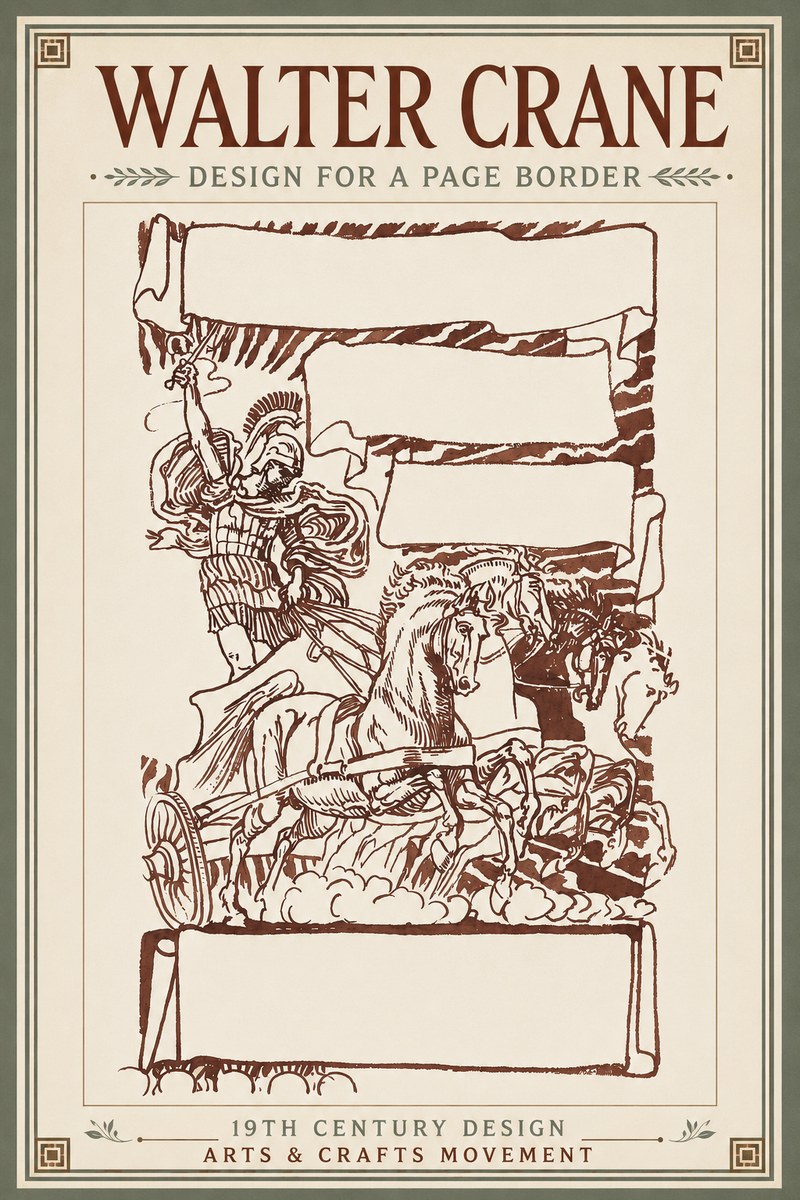 Walter Crane Design for a Page Border No3 - Juliste