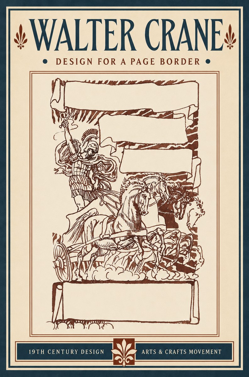 Walter Crane Design for a Page Border No4 - Juliste