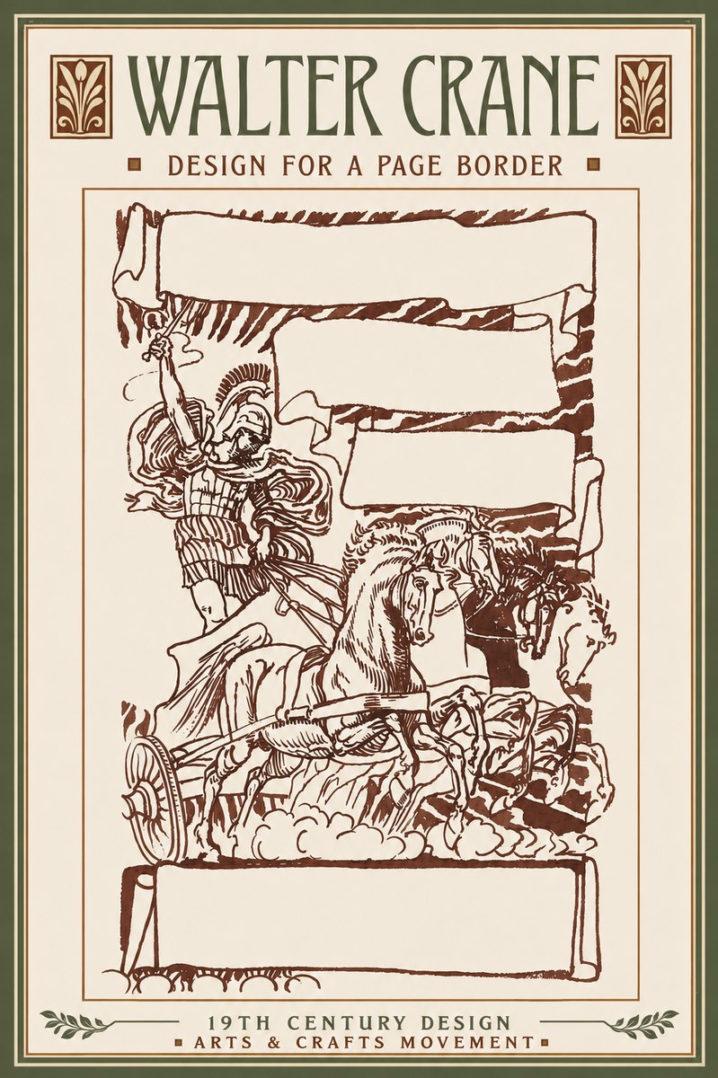 Walter Crane Design for a Page Border No6 - Juliste