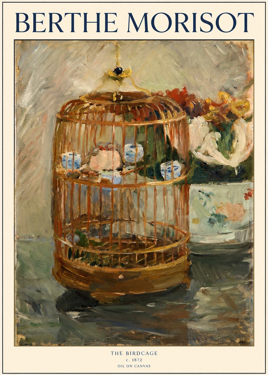 Berthe Morisot The Birdcage II No1 - Juliste
