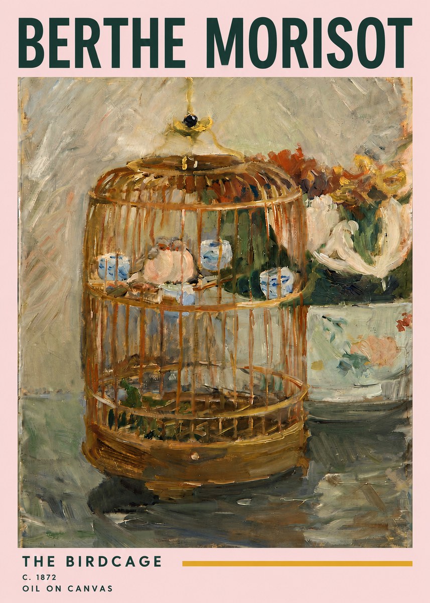 Berthe Morisot The Birdcage II No3 - Juliste