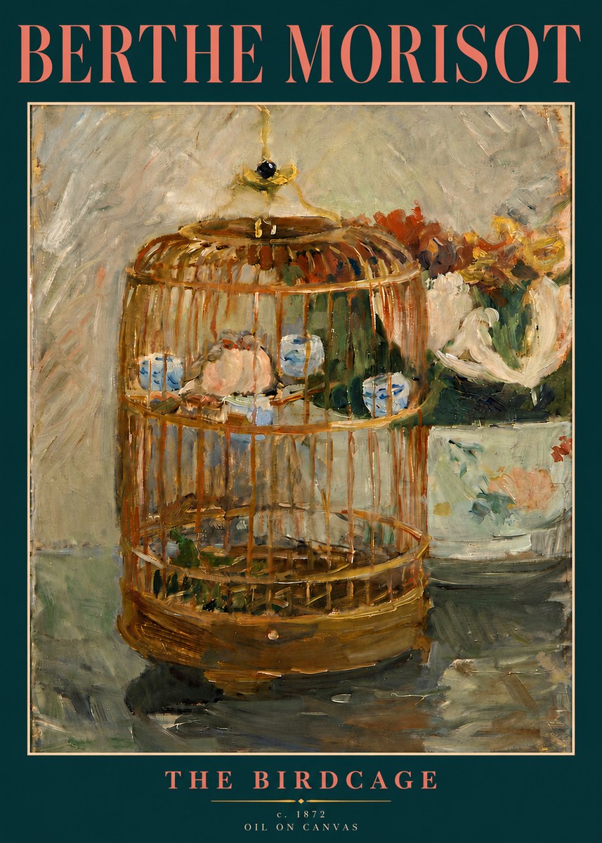 Berthe Morisot The Birdcage II No4 - Juliste