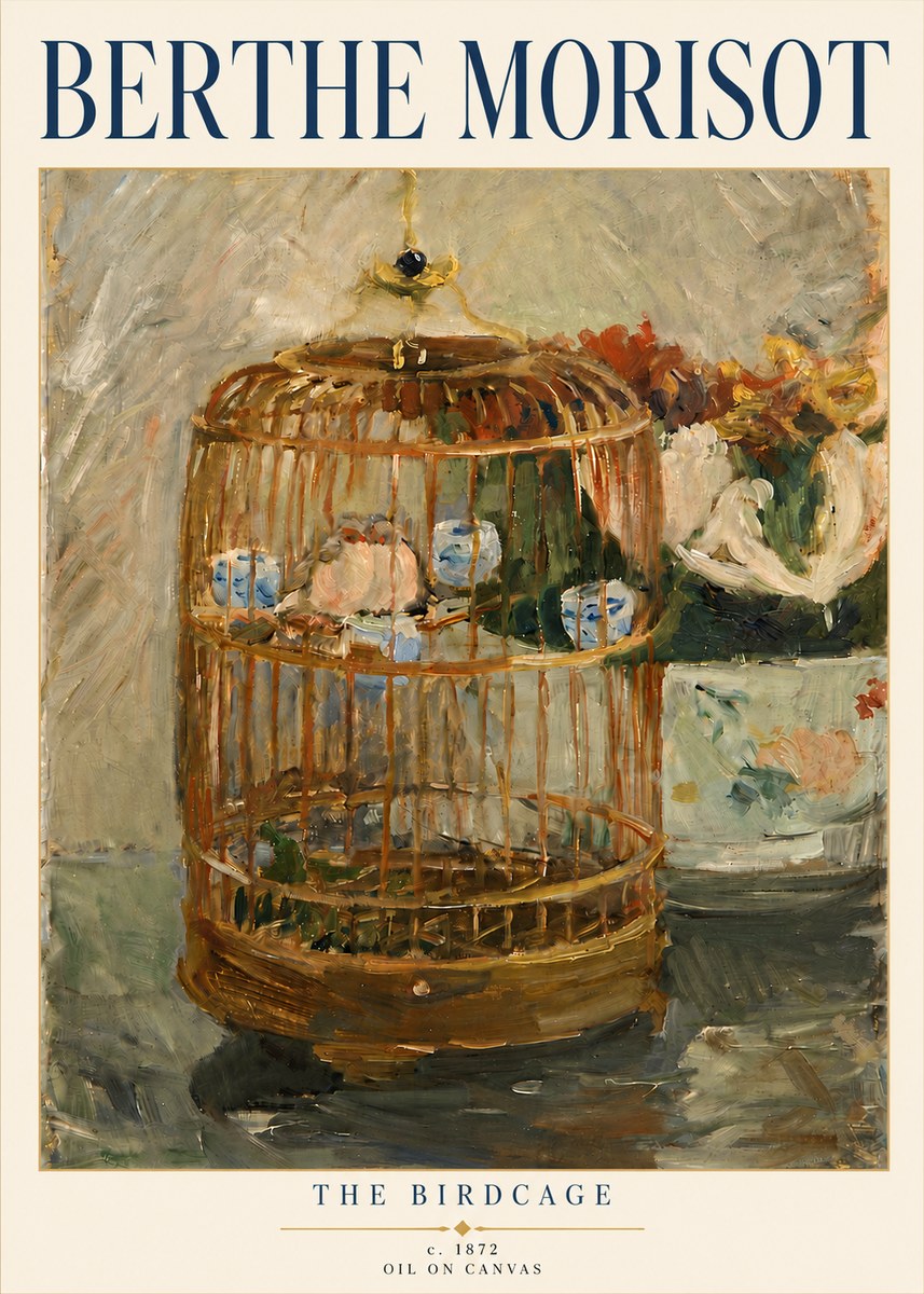 Berthe Morisot The Birdcage II No5 - Juliste