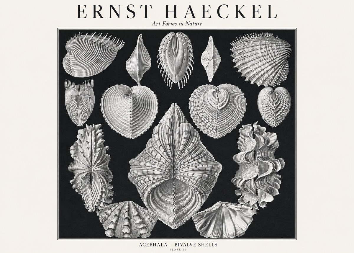 Ernst Haeckel Acephala — Brachiopods Plate 55 — Cytherea. No3 - Juliste