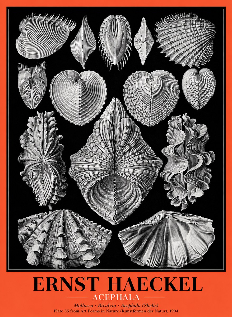 Ernst Haeckel Acephala — Brachiopods Plate 55 — Cytherea. No5 - Juliste